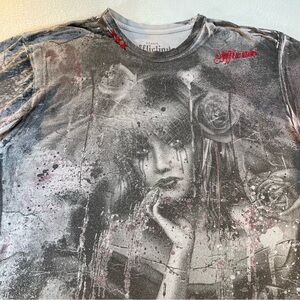 Affliction Bamboo Unisex Short Sleeve T Shirt Size XL